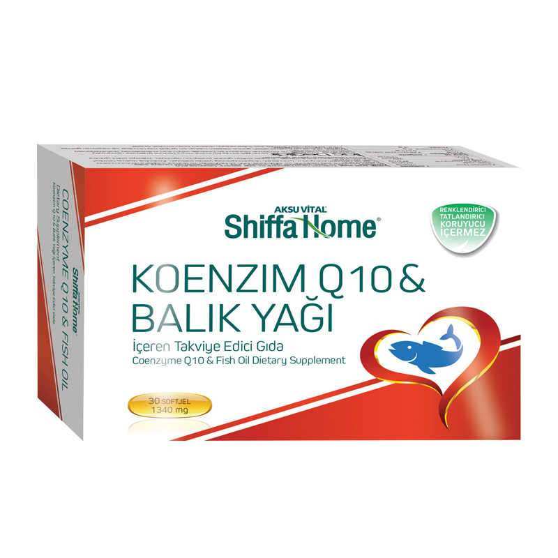 Aksuvital Shiffa Home Koenzim Q10 Balık Yağı 1340 mg
